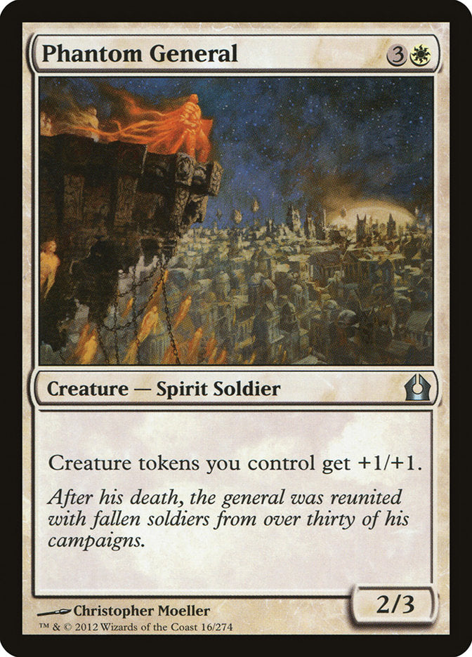 This Is An Image Of The Magic The Gathering Card Phantom General From The Set Duel Decks: Sorin vs. Tibalt - Designed By Artist Christopher Moeller