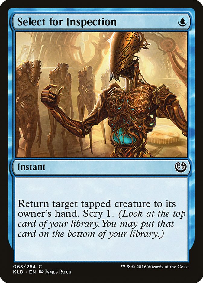 This Is An Image Of The Magic The Gathering Card Select for Inspection From The Set Kaladesh - Designed By Artist James Paick