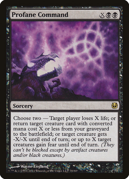 This Is An Image Of The Magic The Gathering Card Profane Command From The Set New Capenna Commander - Designed By Artist Wayne England