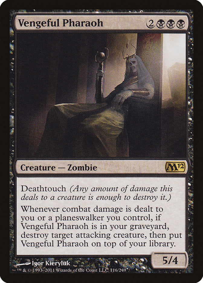 This Is An Image Of The Magic The Gathering Card Vengeful Pharaoh From The Set Magic 2012 - Designed By Artist Igor Kieryluk
