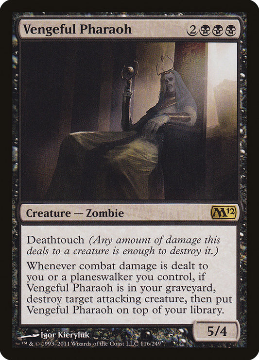 This Is An Image Of The Magic The Gathering Card Vengeful Pharaoh From The Set Magic 2012 - Designed By Artist Igor Kieryluk