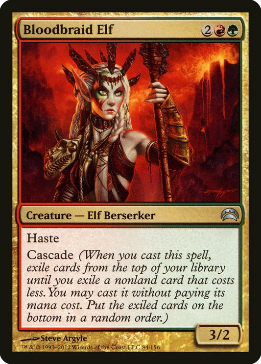 This Is An Image Of The Magic The Gathering Card Bloodbraid Elf From The Set Double Masters 2022 - Designed By Artist Raymond Swanland