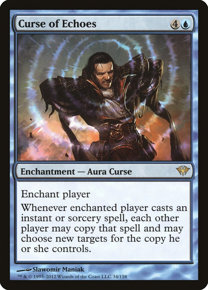 This Is An Image Of The Magic The Gathering Card Curse of Echoes From The Set Dark Ascension - Designed By Artist Slawomir Maniak