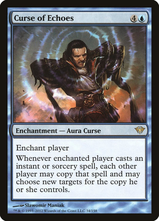 This Is An Image Of The Magic The Gathering Card Curse of Echoes From The Set Dark Ascension - Designed By Artist Slawomir Maniak