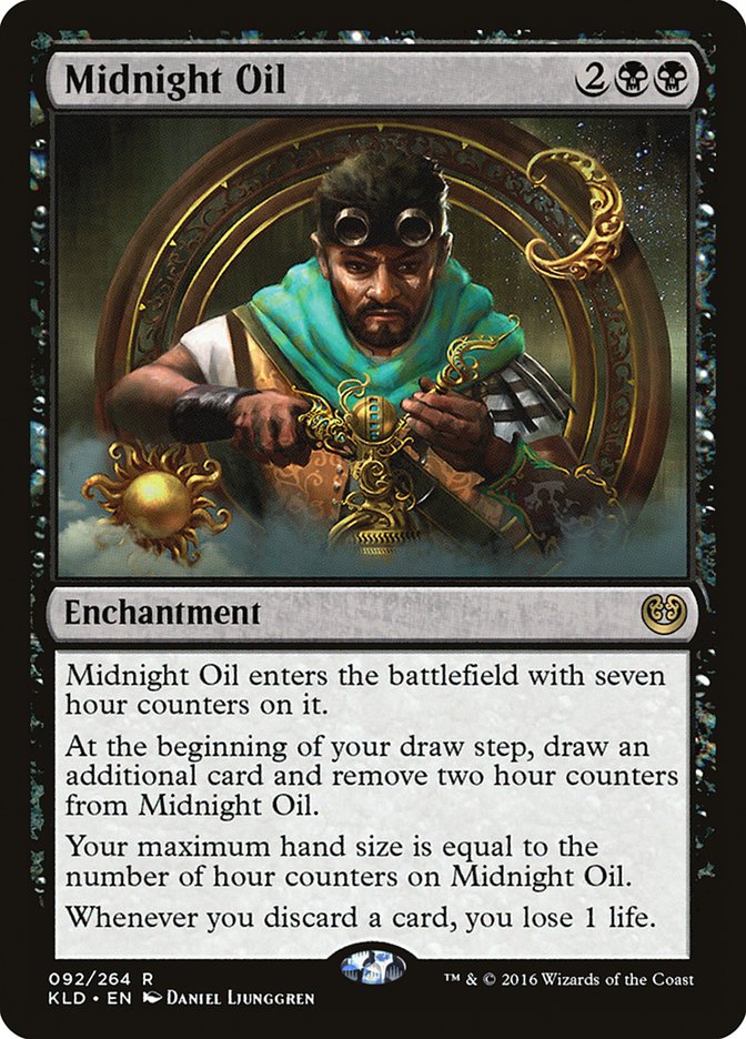 This Is An Image Of The Magic The Gathering Card Midnight Oil From The Set Kaladesh - Designed By Artist Daniel Ljunggren