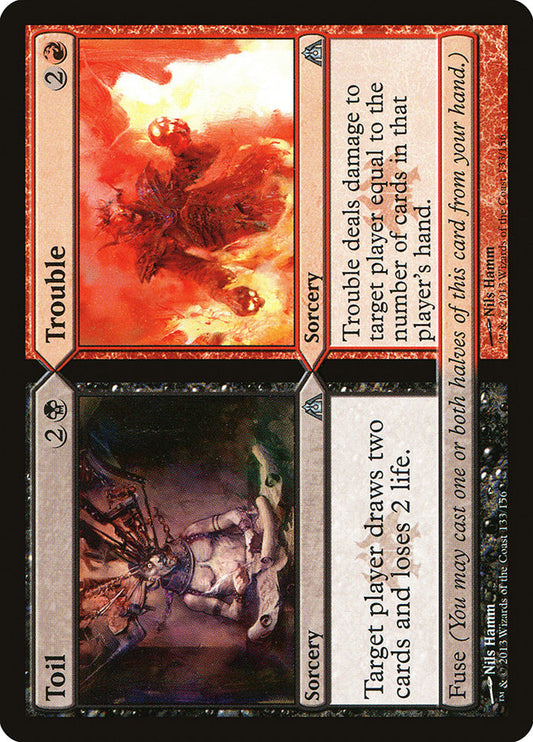 This Is An Image Of The Magic The Gathering Card Toil // Trouble From The Set Dragon's Maze - Designed By Artist Nils Hamm