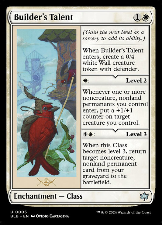 This Is An Image Of The Magic The Gathering Card Builder's Talent From The Set Bloomburrow - Designed By Artist Ovidio Cartagena