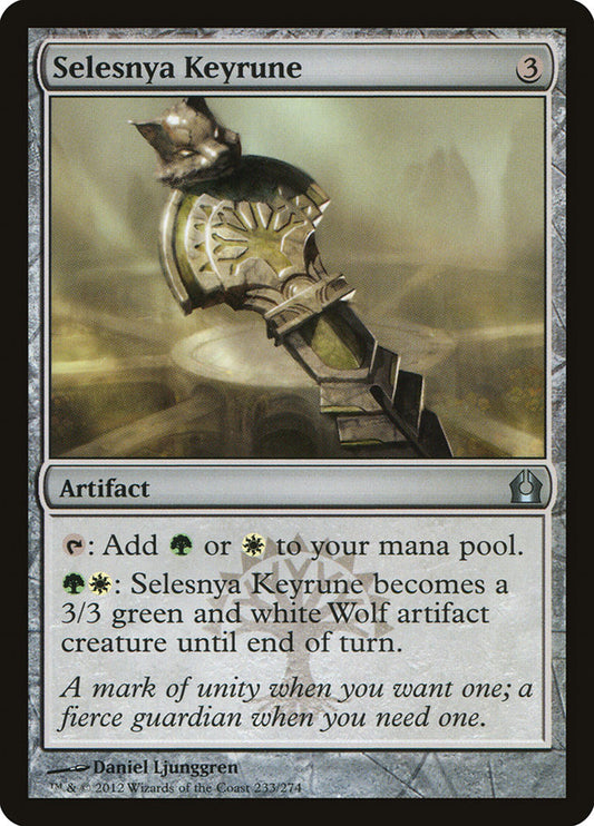 This Is An Image Of The Magic The Gathering Card Selesnya Keyrune From The Set Return to Ravnica - Designed By Artist Daniel Ljunggren
