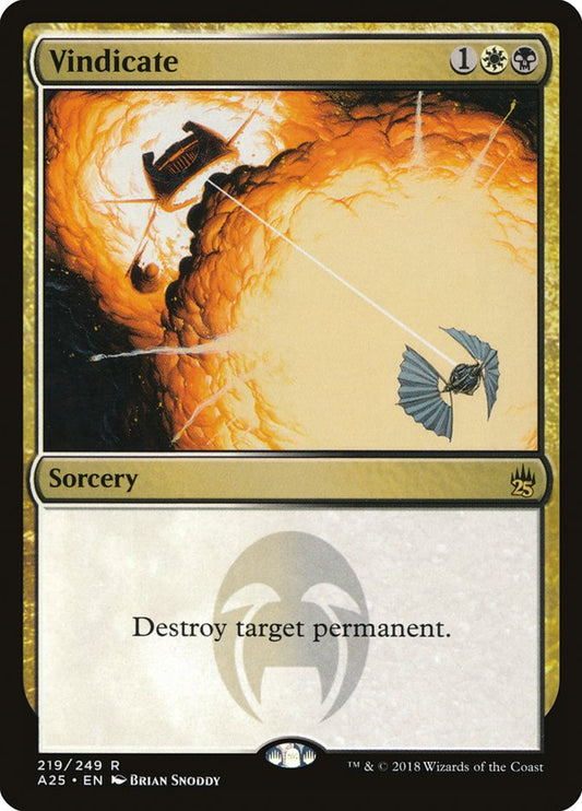 This Is An Image Of The Magic The Gathering Card Vindicate From The Set Modern Horizons 2 - Designed By Artist Brian Snõddy