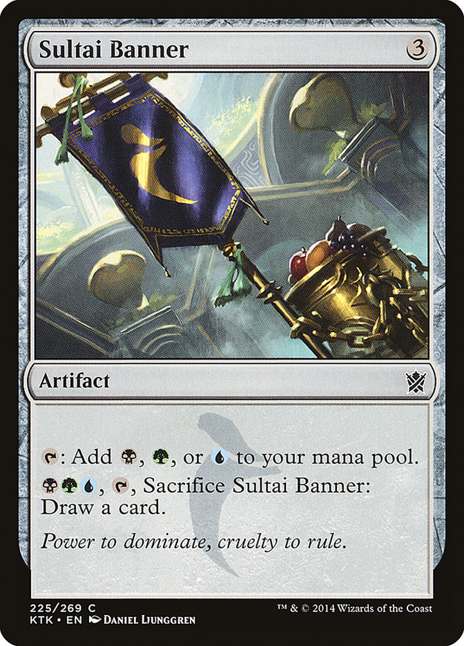 This Is An Image Of The Magic The Gathering Card Sultai Banner From The Set Khans of Tarkir - Designed By Artist Daniel Ljunggren