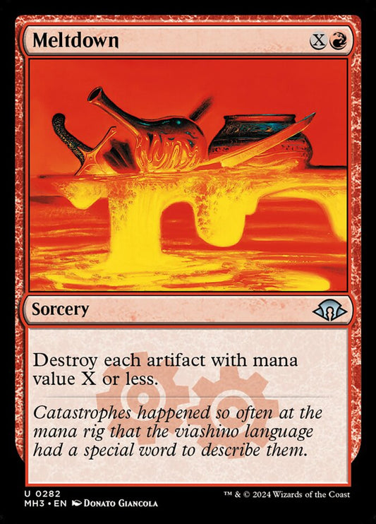 This Is An Image Of The Magic The Gathering Card Meltdown From The Set Modern Horizons 3 - Designed By Artist Donato Giancola