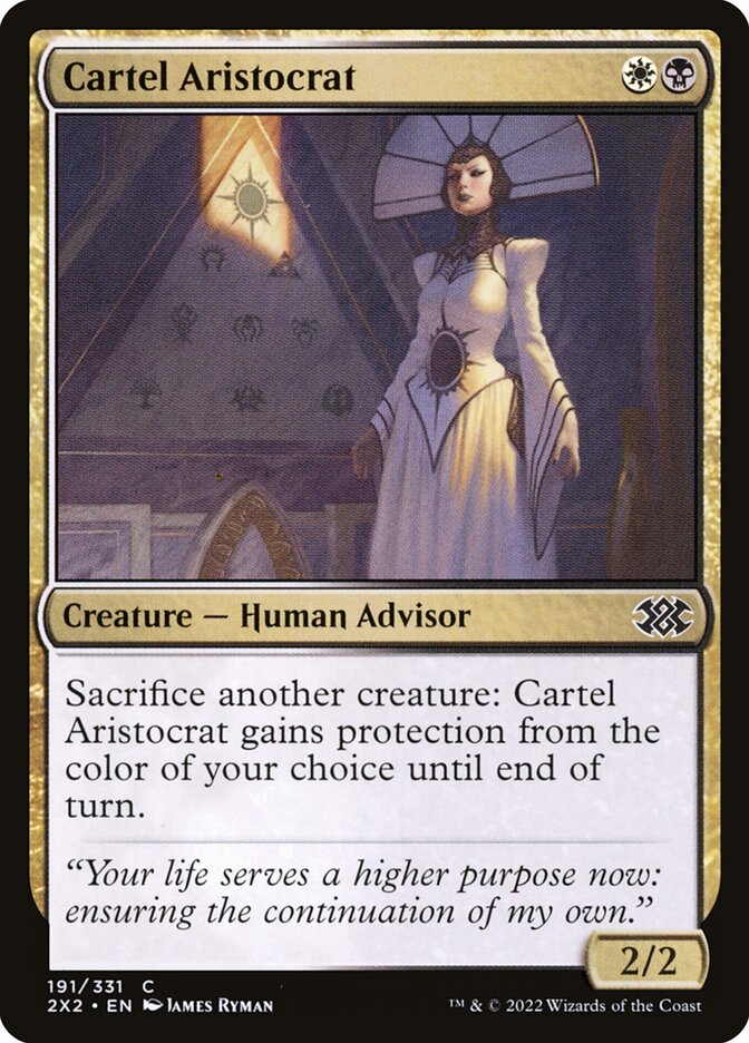 This Is An Image Of The Magic The Gathering Card Cartel Aristocrat From The Set Ravnica Remastered - Designed By Artist James Ryman