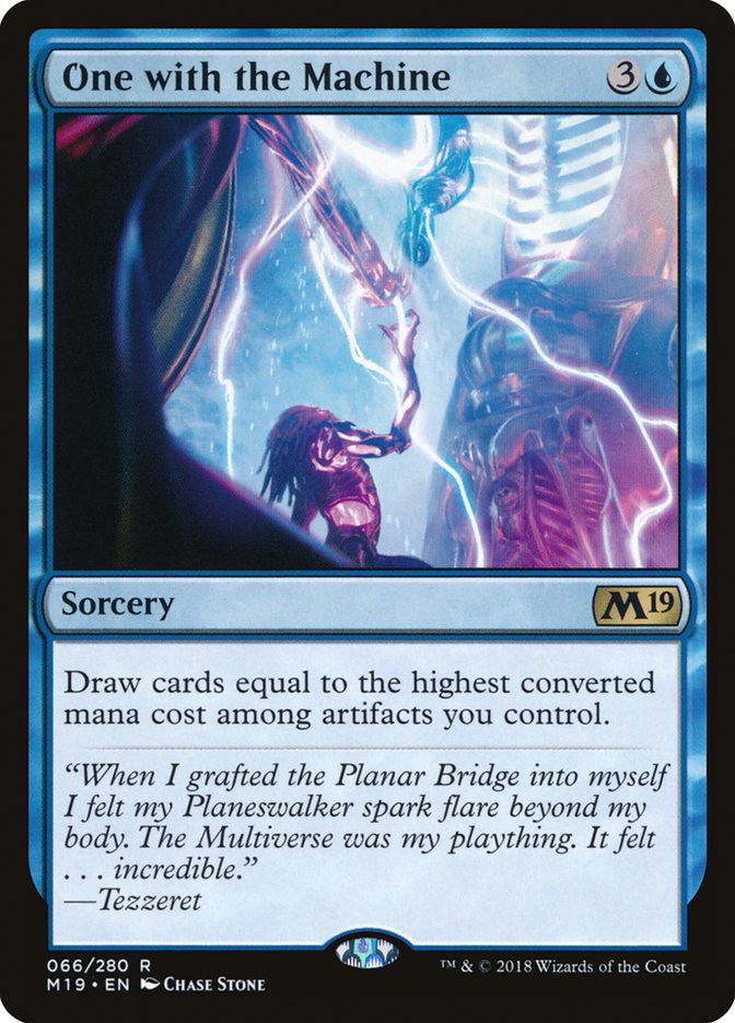 This Is An Image Of The Magic The Gathering Card One with the Machine From The Set Core Set 2019 - Designed By Artist Chase Stone
