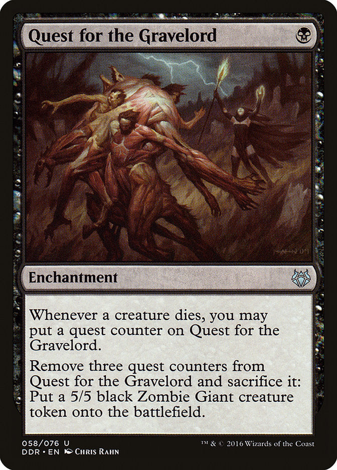 This Is An Image Of The Magic The Gathering Card Quest for the Gravelord From The Set Battlebond - Designed By Artist Chris Rahn
