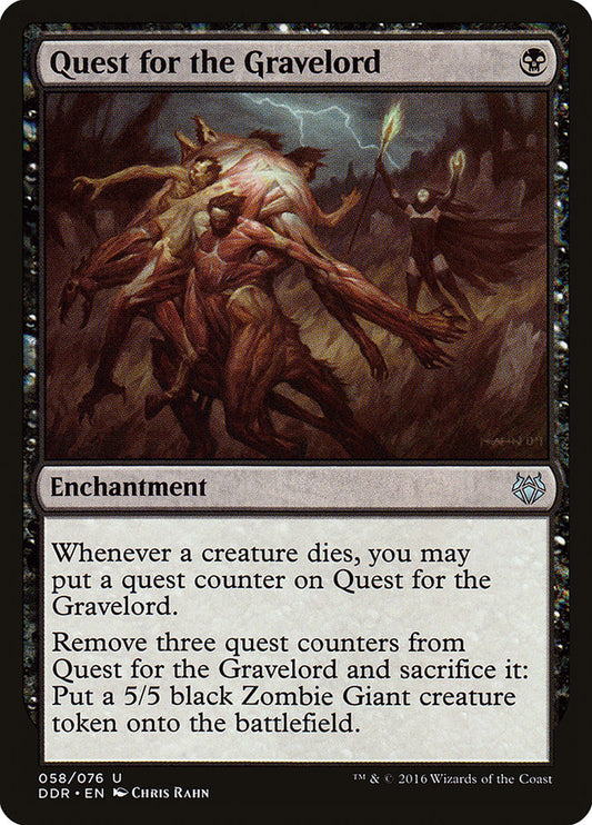 This Is An Image Of The Magic The Gathering Card Quest for the Gravelord From The Set Battlebond - Designed By Artist Chris Rahn