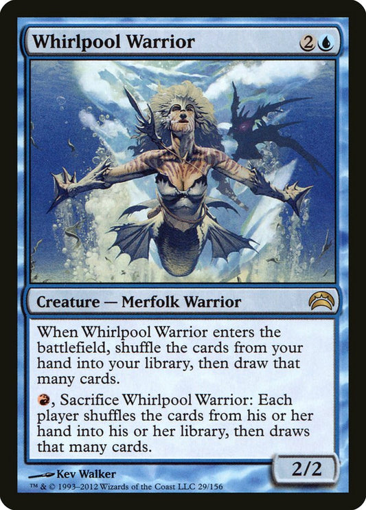 This Is An Image Of The Magic The Gathering Card Whirlpool Warrior From The Set Planechase Anthology - Designed By Artist Kev Walker