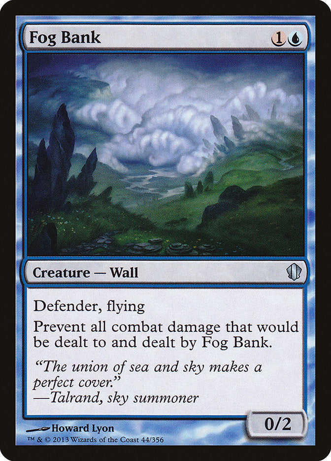 This Is An Image Of The Magic The Gathering Card Fog Bank From The Set Foundations - Designed By Artist Howard Lyon
