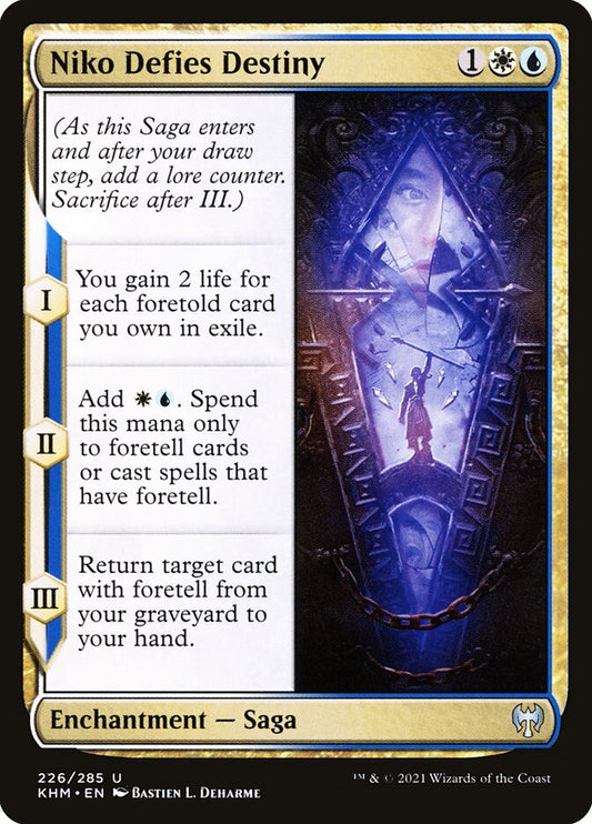 This Is An Image Of The Magic The Gathering Card Niko Defies Destiny From The Set Kaldheim - Designed By Artist Bastien L. Deharme