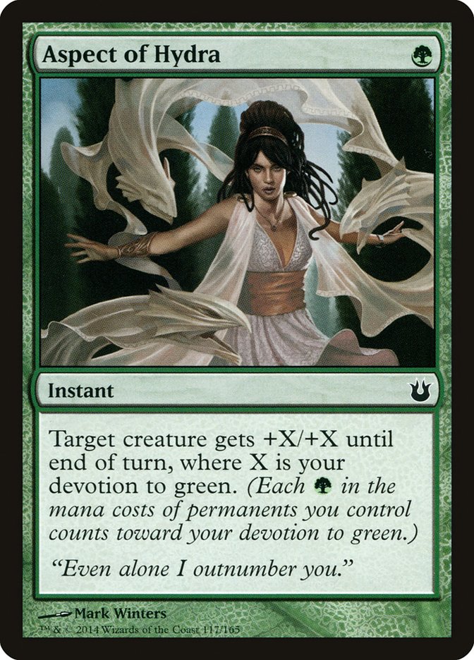 This Is An Image Of The Magic The Gathering Card Aspect of Hydra From The Set Born of the Gods - Designed By Artist Mark Winters