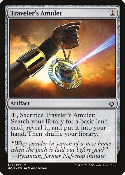 This Is An Image Of The Magic The Gathering Card Traveler's Amulet From The Set Innistrad Remastered - Designed By Artist Alan Pollack