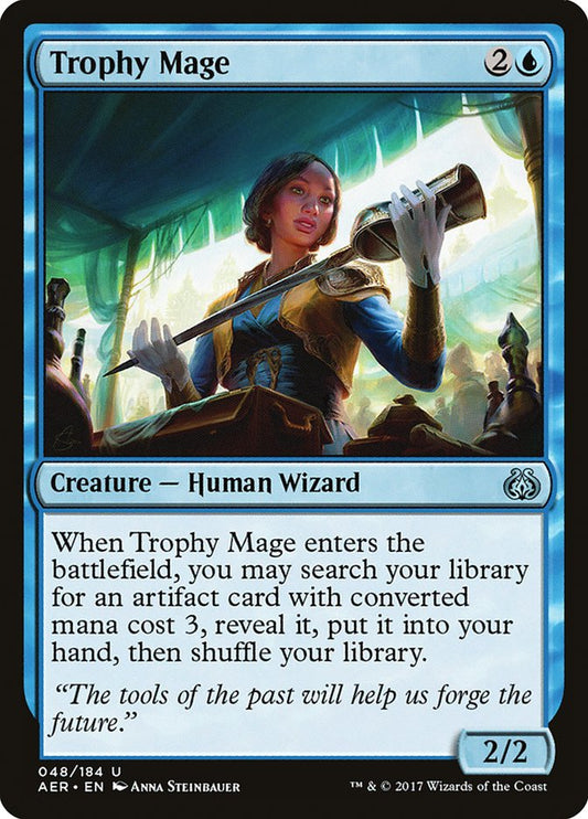 This Is An Image Of The Magic The Gathering Card Trophy Mage From The Set Duel Decks: Elves vs. Inventors - Designed By Artist Anna Steinbauer
