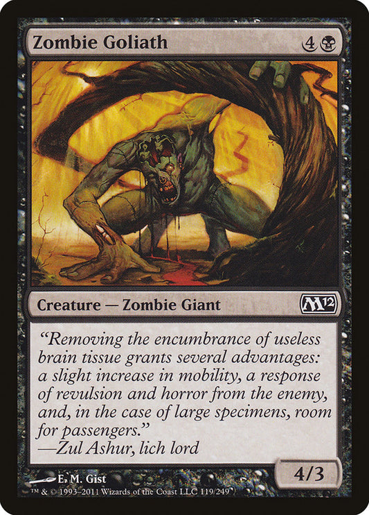 This Is An Image Of The Magic The Gathering Card Zombie Goliath From The Set Conspiracy - Designed By Artist E. M. Gist