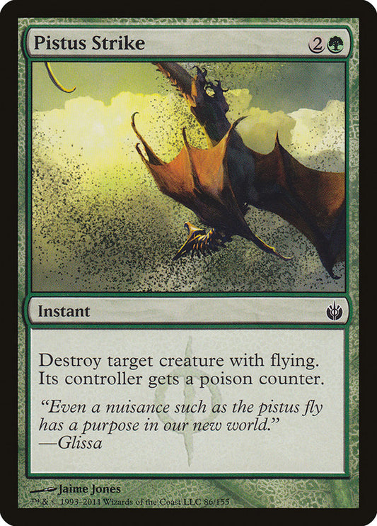 This Is An Image Of The Magic The Gathering Card Pistus Strike From The Set Mirrodin Besieged - Designed By Artist Jaime Jones