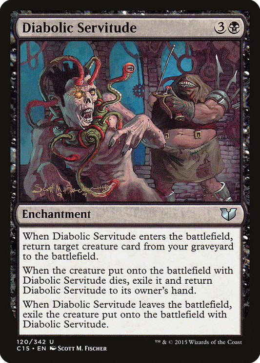 This Is An Image Of The Magic The Gathering Card Diabolic Servitude From The Set Commander Anthology - Designed By Artist Scott M. Fischer