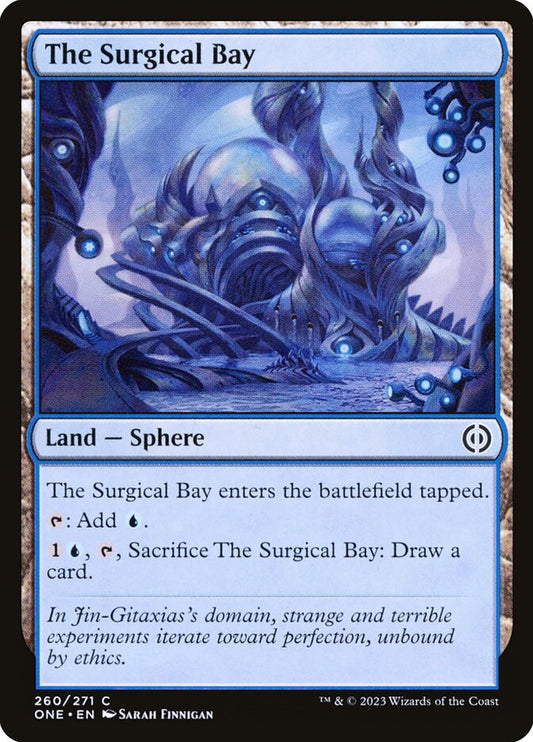 This Is An Image Of The Magic The Gathering Card The Surgical Bay From The Set Phyrexia: All Will Be One - Designed By Artist Sarah Finnigan