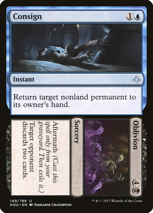 This Is An Image Of The Magic The Gathering Card Consign // Oblivion From The Set Hour of Devastation - Designed By Artist Sidharth Chaturvedi