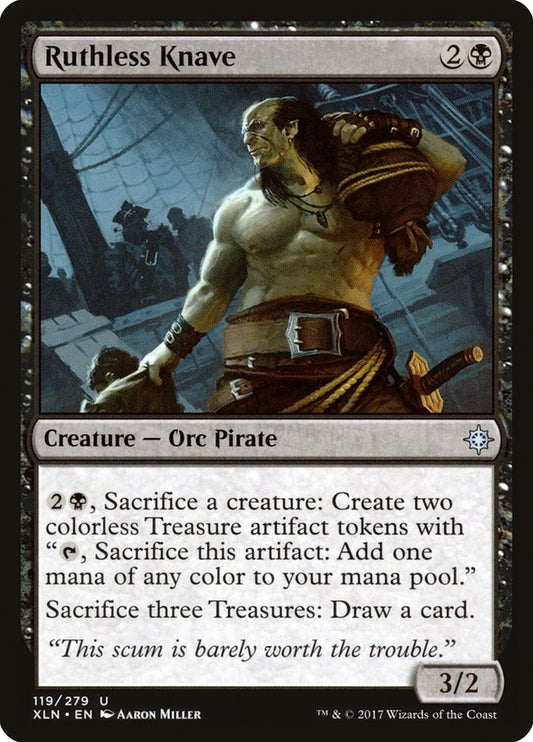This Is An Image Of The Magic The Gathering Card Ruthless Knave From The Set Ixalan - Designed By Artist Aaron Miller