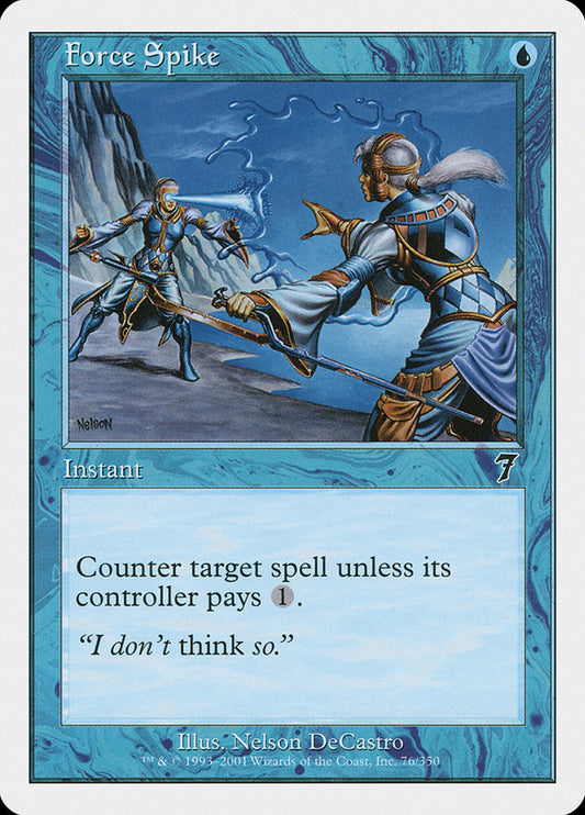 This Is An Image Of The Magic The Gathering Card Force Spike From The Set Duel Decks: Izzet vs. Golgari - Designed By Artist Nelson DeCastro