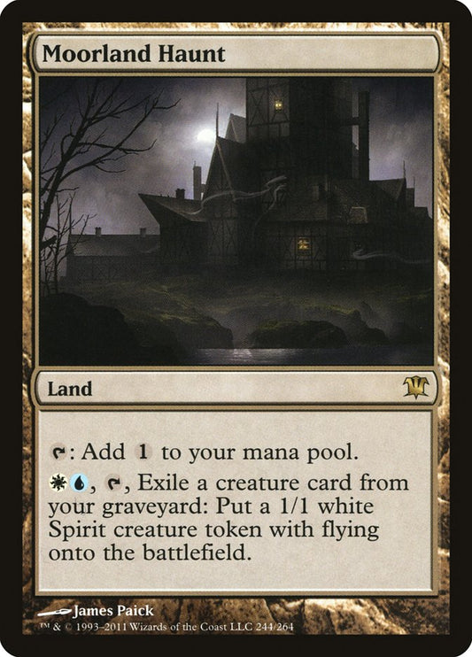 This Is An Image Of The Magic The Gathering Card Moorland Haunt From The Set Crimson Vow Commander - Designed By Artist James Paick