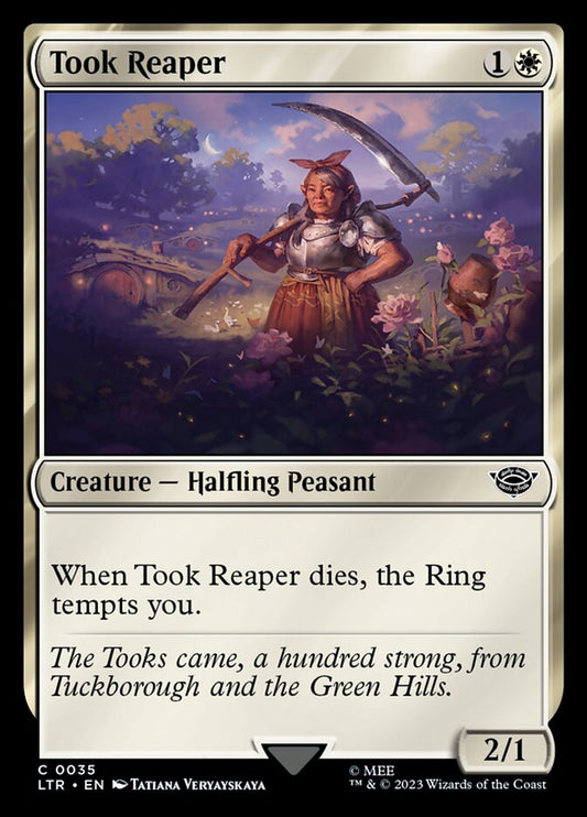 This Is An Image Of The Magic The Gathering Card Took Reaper From The Set The Lord of the Rings: Tales of Middle-earth - Designed By Artist Tatiana Veryayskaya