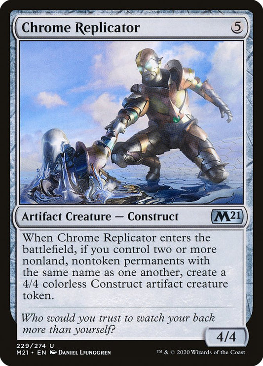 This Is An Image Of The Magic The Gathering Card Chrome Replicator From The Set Core Set 2021 - Designed By Artist Daniel Ljunggren
