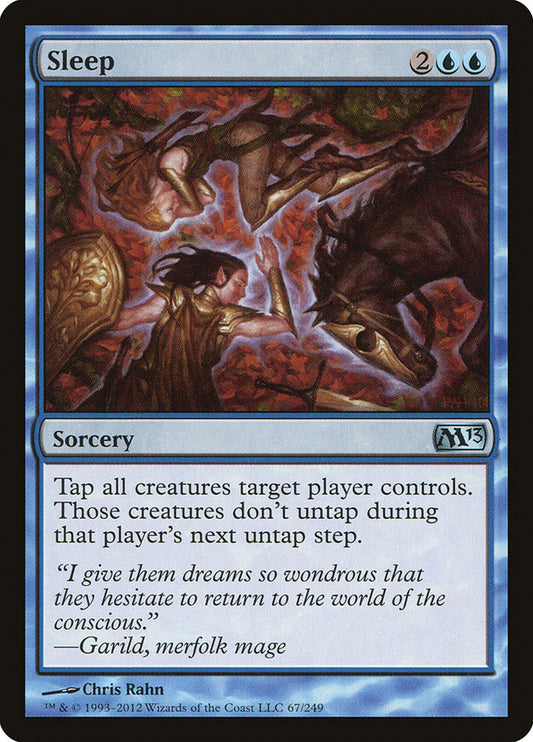 This Is An Image Of The Magic The Gathering Card Sleep From The Set Core Set 2019 - Designed By Artist Chris Rahn