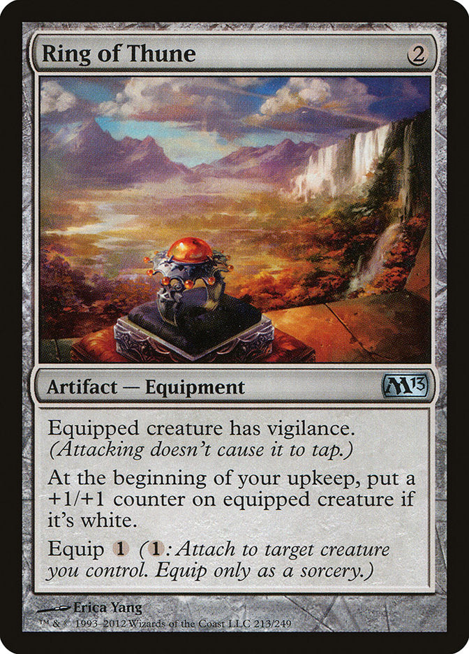 This Is An Image Of The Magic The Gathering Card Ring of Thune From The Set Commander Legends - Designed By Artist Erica Yang