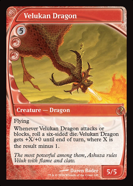 This Is An Image Of The Magic The Gathering Card Velukan Dragon From The Set Mystery Booster 2 - Designed By Artist Daren Bader