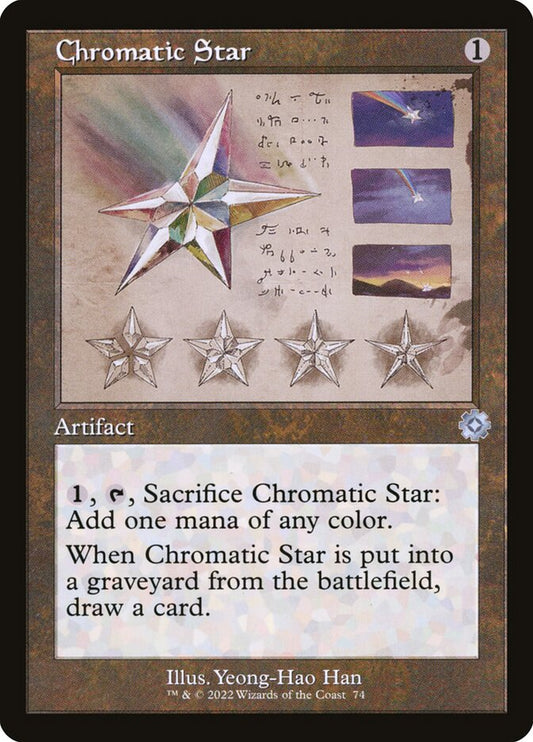This Is An Image Of The Magic The Gathering Card Chromatic Star From The Set Time Spiral Remastered - Designed By Artist Daniel Ljunggren