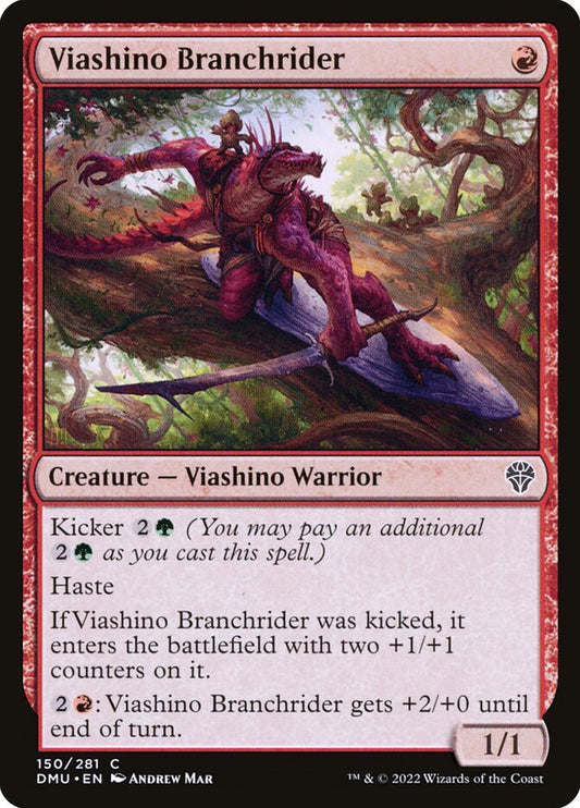 This Is An Image Of The Magic The Gathering Card Viashino Branchrider From The Set Dominaria United - Designed By Artist Andrew Mar