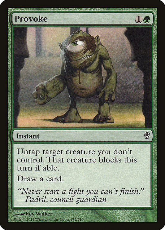 This Is An Image Of The Magic The Gathering Card Provoke From The Set Tempest Remastered - Designed By Artist Terese Nielsen