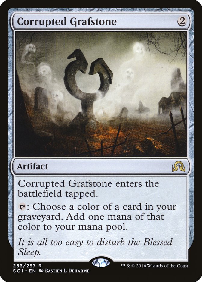 This Is An Image Of The Magic The Gathering Card Corrupted Grafstone From The Set Shadows over Innistrad - Designed By Artist Bastien L. Deharme