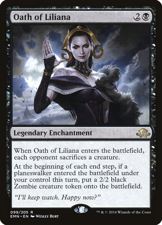 This Is An Image Of The Magic The Gathering Card Oath of Liliana From The Set Eldritch Moon - Designed By Artist Wesley Burt