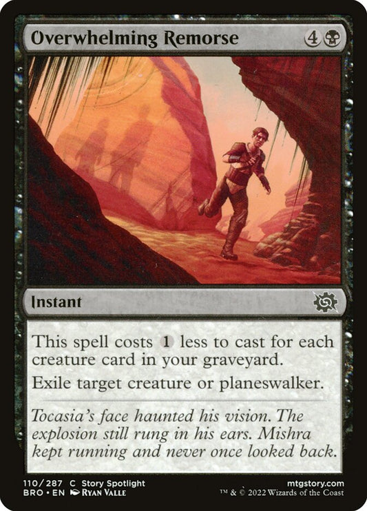 This Is An Image Of The Magic The Gathering Card Overwhelming Remorse From The Set The Brothers' War - Designed By Artist Ryan Valle