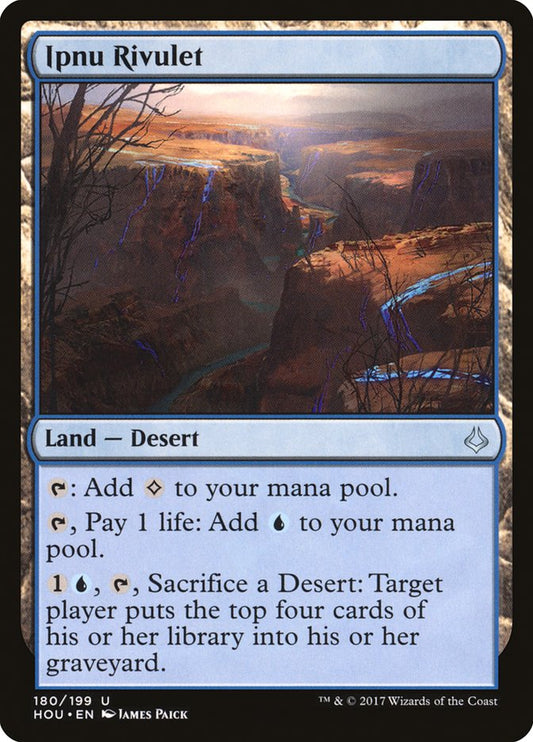 This Is An Image Of The Magic The Gathering Card Ipnu Rivulet From The Set Hour of Devastation - Designed By Artist James Paick