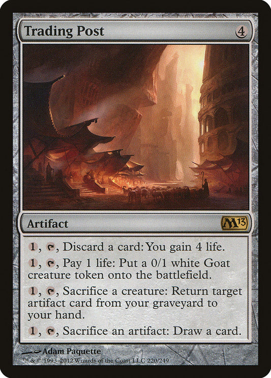This Is An Image Of The Magic The Gathering Card Trading Post From The Set Commander Anthology Volume II - Designed By Artist Adam Paquette