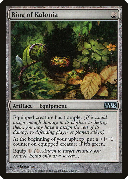This Is An Image Of The Magic The Gathering Card Ring of Kalonia From The Set Magic 2013 - Designed By Artist Erica Yang