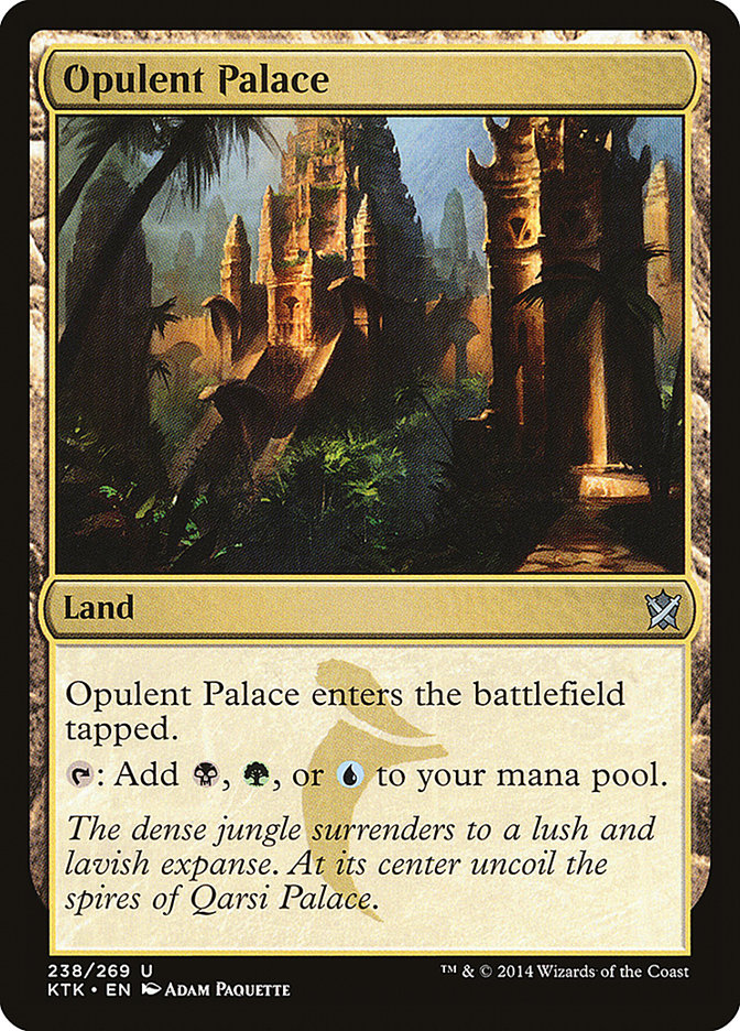 This Is An Image Of The Magic The Gathering Card Opulent Palace From The Set Tarkir: Dragonstorm - Designed By Artist Sergey Glushakov
