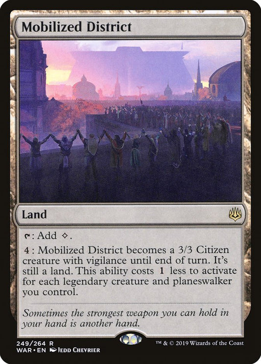 This Is An Image Of The Magic The Gathering Card Mobilized District From The Set Commander Masters - Designed By Artist Jedd Chevrier