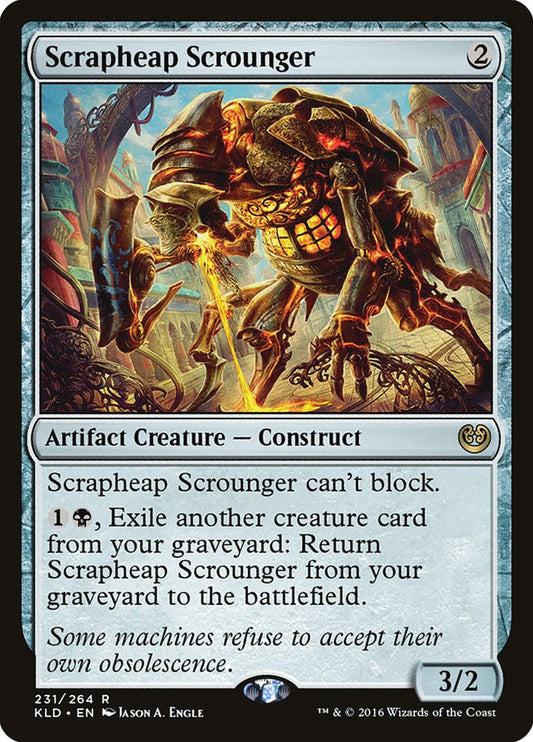 This Is An Image Of The Magic The Gathering Card Scrapheap Scrounger From The Set Kaladesh - Designed By Artist Jason A. Engle